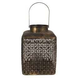 Clayre & Eef Wind Light 23x23x32 cm Copper colored Iron Square