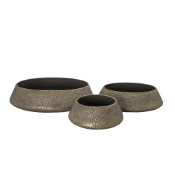 Clayre & Eef Planter Set of 3 Grey Iron Round