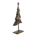 Clayre & Eef Figurine Sapin de Noël 25x12x55 cm Couleur cuivre Fer