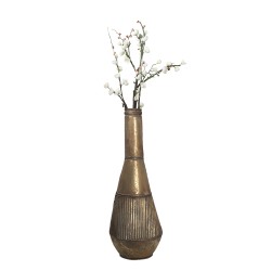 Clayre & Eef Vase Ø 22x61 cm Kupferfarbig Metall Rund