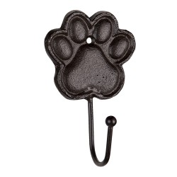 Clayre & Eef Wall Hook Paw Print 6x5x12 cm Brown Metal