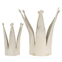 Clayre & Eef Figurine Couronne 37 cm Beige Métal