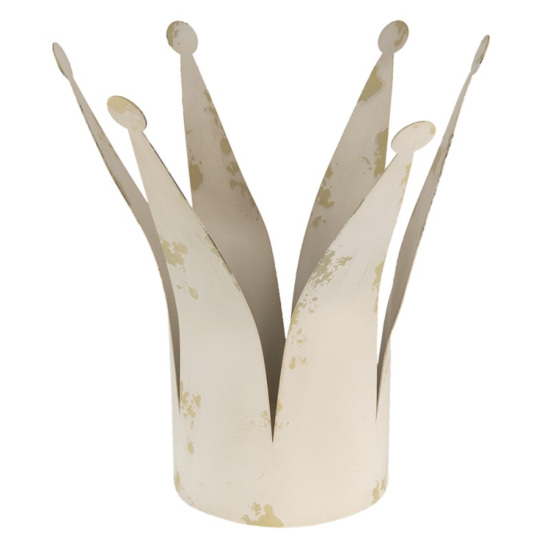 Clayre & Eef Figurine Couronne 37 cm Beige Métal