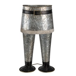 Clayre & Eef Plant Holder Trousers 22x15x40 cm Grey Iron