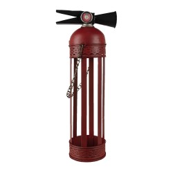 Clayre & Eef Porte-bouteilles Extincteur 17x11x41 cm Rouge Fer