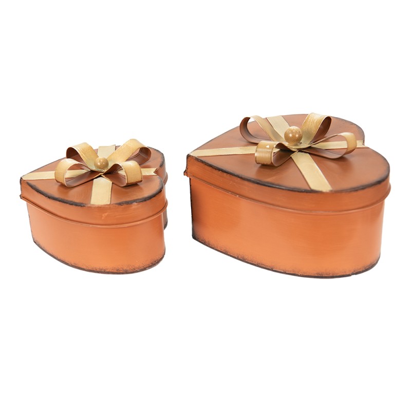 Clayre & Eef Boîte de rangement Marron Fer