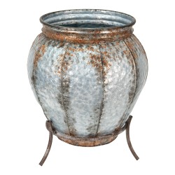 Clayre & Eef Vaso  Ø 24x38 cm Grigio Marrone Ferro