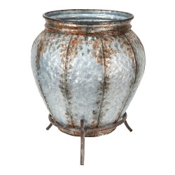 Clayre & Eef Vase Ø 24x38 cm Gris Marron Fer