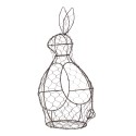 Clayre & Eef Easter Basket Rabbit 18x15x38 cm Brown Iron