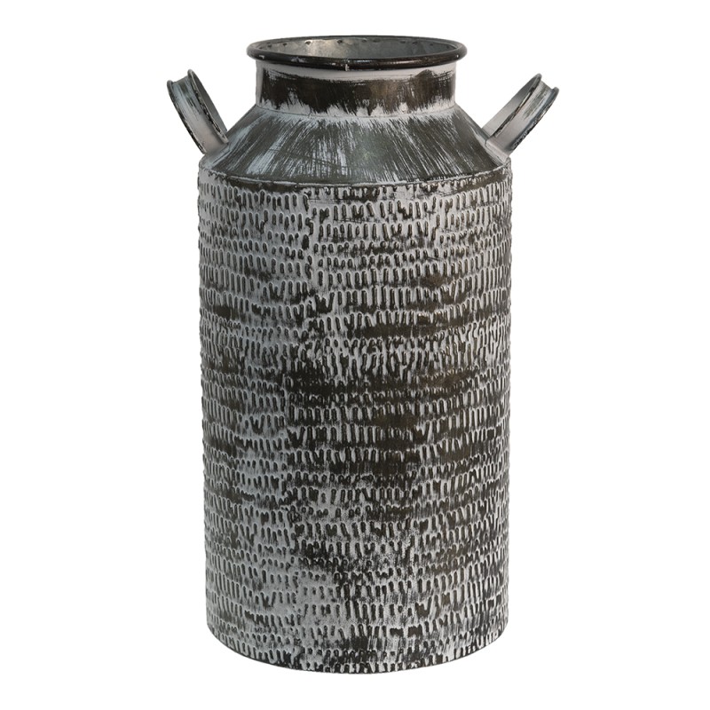 Clayre & Eef Pot à lait de décoration 19x17x33 cm Gris Métal Rond