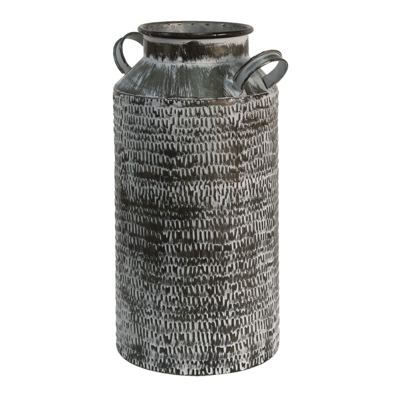 Clayre & Eef Pot à lait de décoration 19x17x33 cm Gris Métal Rond