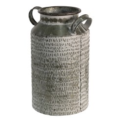 Clayre & Eef Pot à lait de décoration 17x15x26 cm Gris Métal Rond