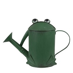 Clayre & Eef Decorative Watering Can 37x15x25 cm Green Metal Frog