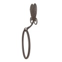 Clayre & Eef Towel Holder 16x5x28 cm Brown Iron Heart