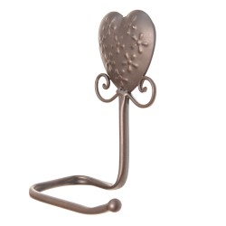 Clayre & Eef Toilet Paper Holder 19x11x22 cm Brown Iron Heart