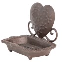 Clayre & Eef Soap Dish 16x11x13 cm Brown Iron Heart