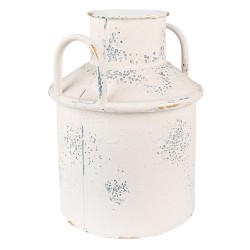 Clayre & Eef Pot à lait de décoration Ø 18x22 cm Beige Fer Rond