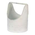 Clayre & Eef Decoratie Emmer  30x29x40 cm Wit Ijzer Rond