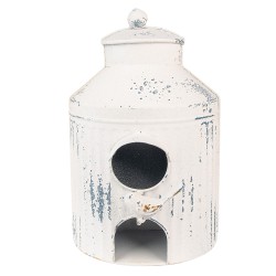 Clayre & Eef Birdhouse 19x13x28 cm Beige Iron Round