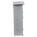 Clayre & Eef Mailbox 26x10x31 cm Grey White Metal Flowers Mail