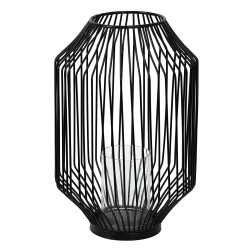 Clayre & Eef Wind Light Ø 20x31 cm Black Iron