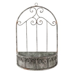 Clayre & Eef Plant Holder 36x18x52 cm Grey Iron