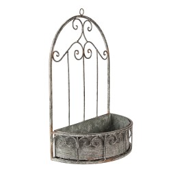 Clayre & Eef Plant Holder 36x18x52 cm Grey Iron