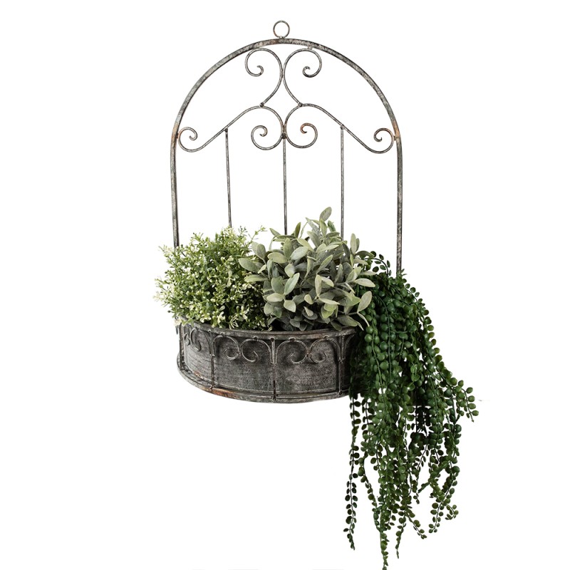 Clayre & Eef Porte-plante 36x18x52 cm Gris Fer