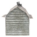 Clayre & Eef Casette per uccelli 25x19x65 cm Grigio Metallo