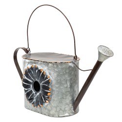 Clayre & Eef Birdhouse Watering Can 48x20x28/40 cm Black Grey Metal