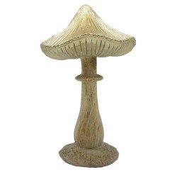 Clayre & Eef Decoration Mushroom 11x9x15 cm Brown Plastic