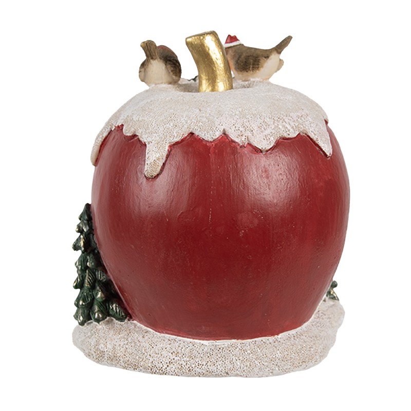 Clayre & Eef Decorative House with LED Apple 12x11x13 cm Red Plastic