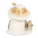 Clayre & Eef Decorative House with LED Mushroom 13x12x15 cm Beige Plastic