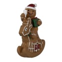 Clayre & Eef Décoration de Noël Bonhomme en pain d‘épice 11x5x12 cm Marron Plastique