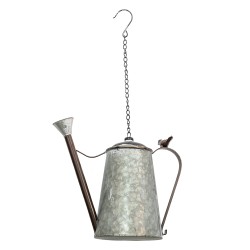 Clayre & Eef Birdhouse Watering Can 37x21x30/63 cm Grey Metal