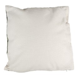 Clayre & Eef Coussin décoratif 43x43 cm Vert Synthétique Carré Feuilles