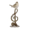 Clayre & Eef Decorative Figurine Bird 6x5x16 cm Beige Plastic