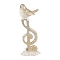 Clayre & Eef Figurine décorative Oiseau 6x5x16 cm Beige Plastique