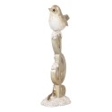 Clayre & Eef Figurine décorative Oiseau 6x5x16 cm Beige Plastique