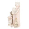 Clayre & Eef Decorativa Casa con LED  15x10x18 cm Rosa Plastica Orso