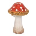 Clayre & Eef Décoration Champignon 14x11x17 cm Rouge Blanc Céramique