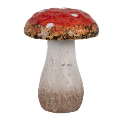 Clayre & Eef Decoration Mushroom Ø 5x7 cm Red White Ceramic