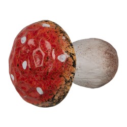 Clayre & Eef Decoration Mushroom Ø 5x7 cm Red White Ceramic