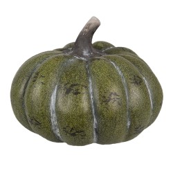 Clayre & Eef Decoration Pumpkin Ø 14x10 cm Green Ceramic