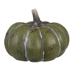 Clayre & Eef Decoration Pumpkin Ø 14x10 cm Green Ceramic