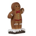 Clayre & Eef Décoration de Noël Bonhomme en pain d‘épice 10x5x15 cm Marron Céramique