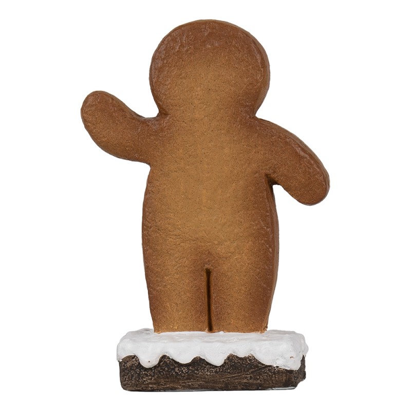 Clayre & Eef Décoration de Noël Bonhomme en pain d‘épice 10x5x15 cm Marron Céramique