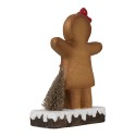 Clayre & Eef Kerstdecoratie Gingerbread man 15x7x21 cm Bruin Keramiek