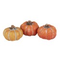 Clayre & Eef Decorative Figurine Set of 3 Pumpkin ø 5x4 cm Orange Ceramic