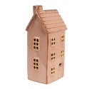 Clayre & Eef Décorative Maison avec LED 8x6x17 cm Marron Porcelaine